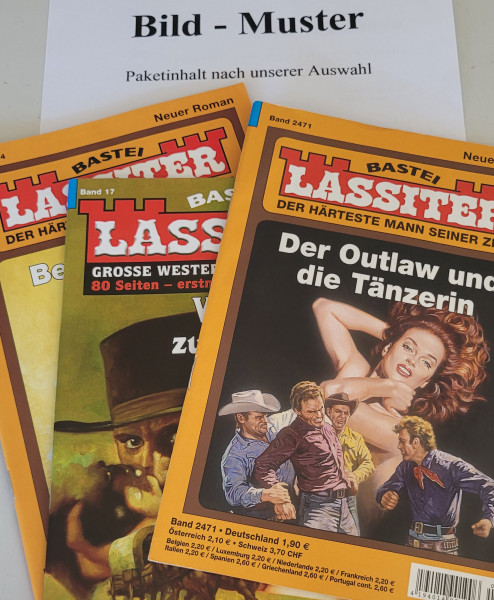 Romanpaket: 15 diverse Lassiter-Romane unserer Wahl.