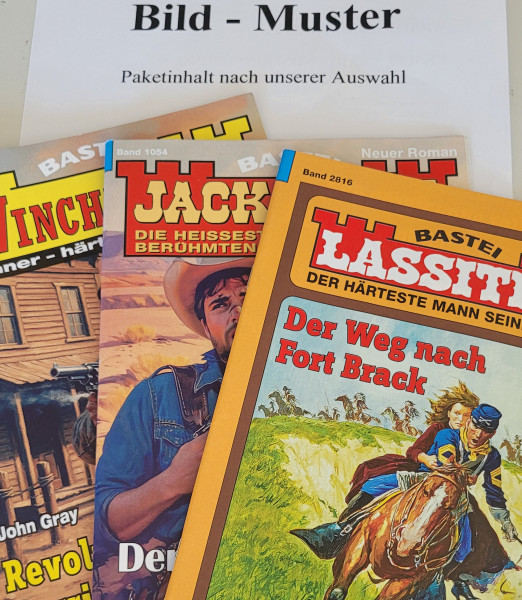 Romanpaket: 15 diverse Western-Romane unserer Wahl.